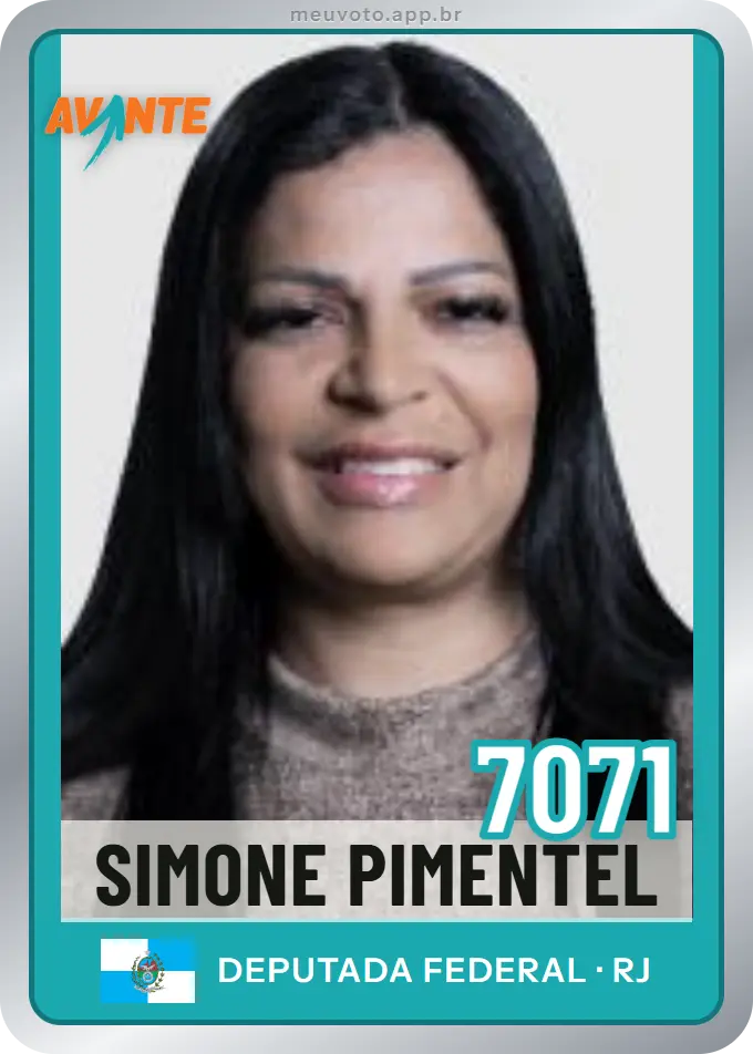 Carta de Simone Pimentel, número 7071, Avante