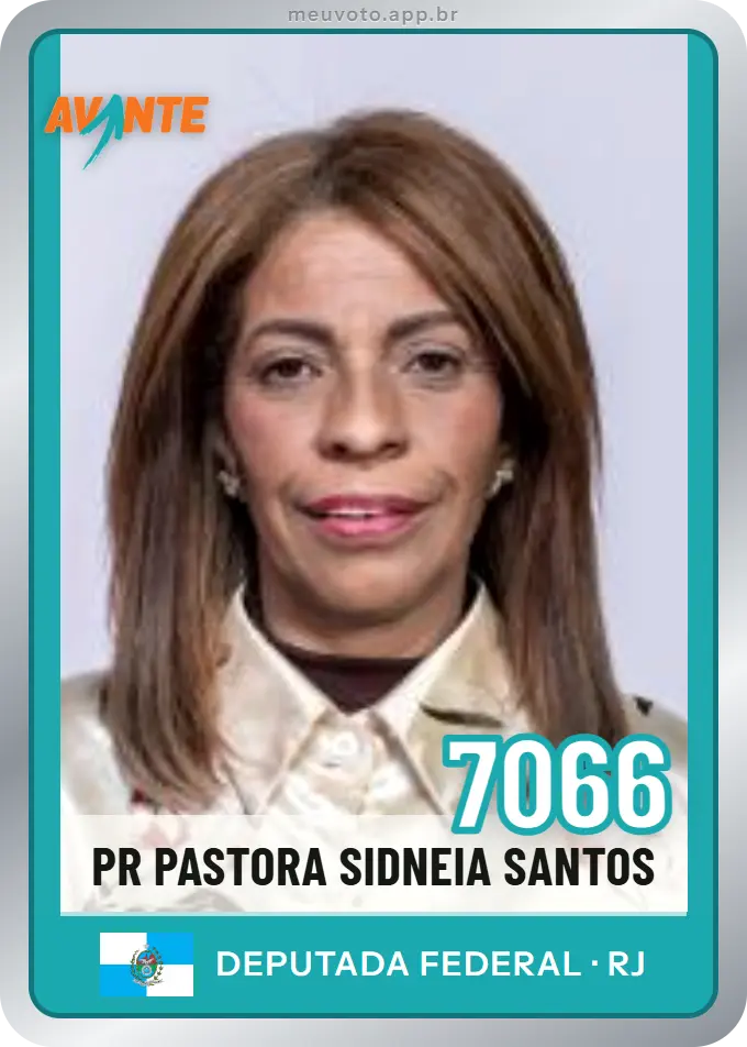 Carta de Pr Pastora Sidneia Santos, número 7066, Avante