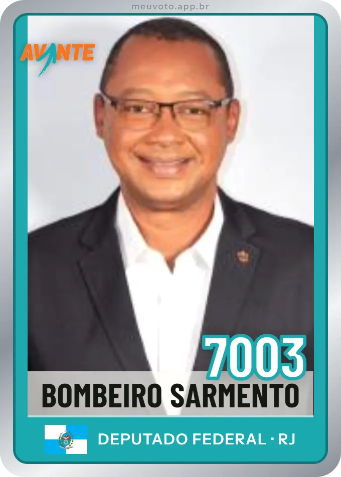 Carta de Bombeiro Sarmento, número 7003, Avante
