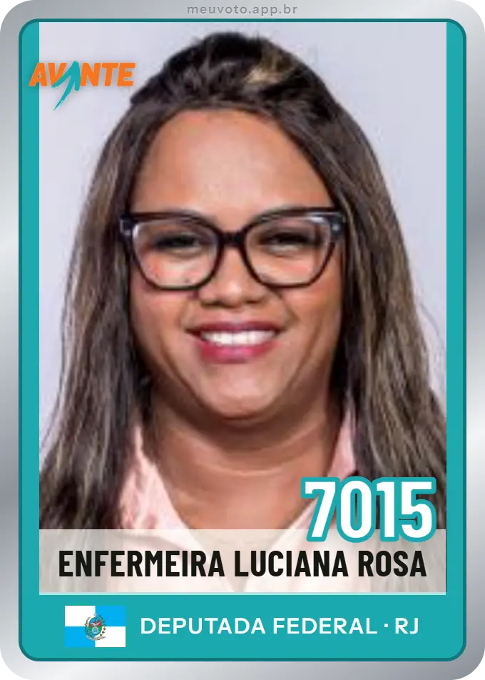 Carta de Enfermeira Luciana Rosa, número 7015, Avante