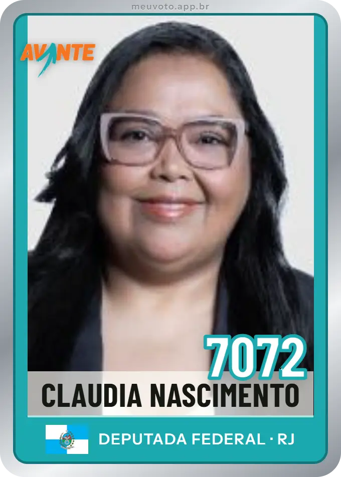 Carta de Claudia Nascimento, número 7072, Avante