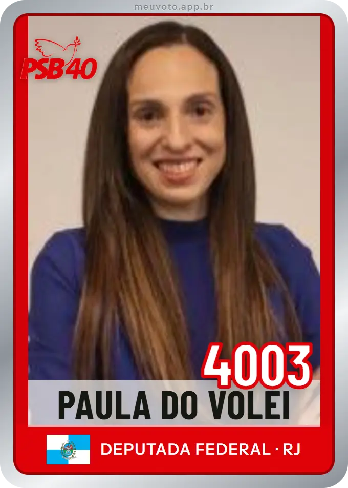 Carta de Paula do Volei, número 4003, PSB