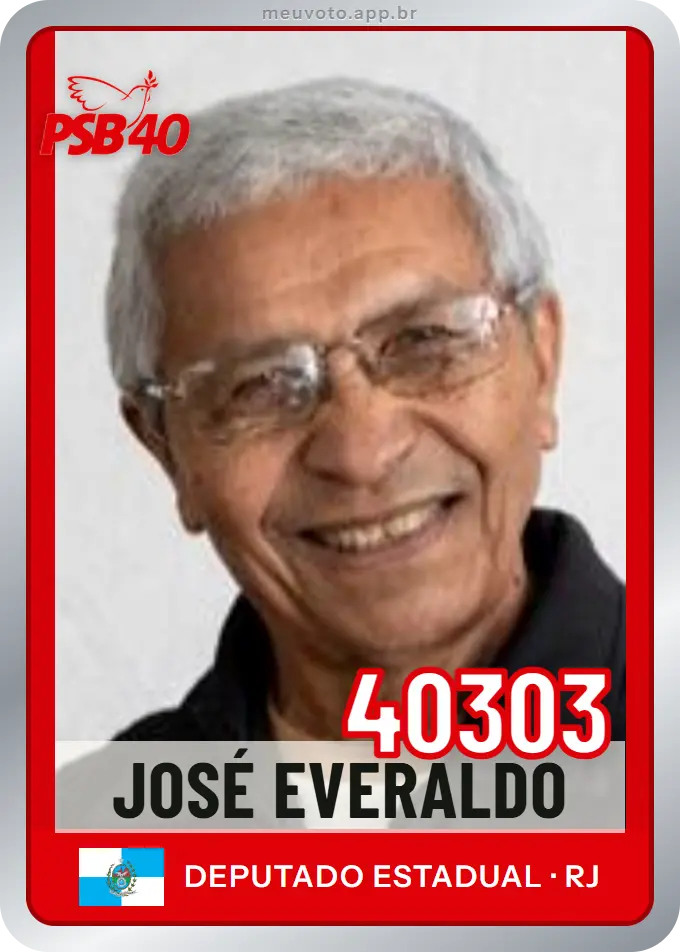 Carta de José Everaldo, número 40303, PSB