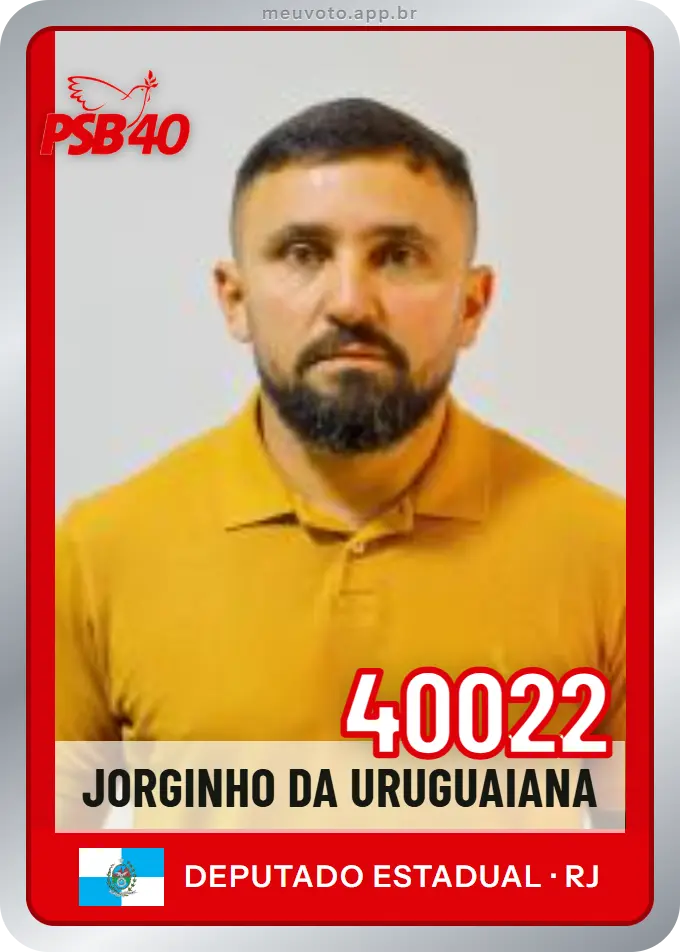 Carta de Jorginho da Uruguaiana, número 40022, PSB