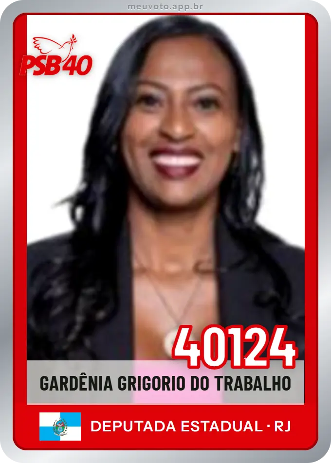 Carta de Gardênia Grigorio do Trabalho, número 40124, PSB