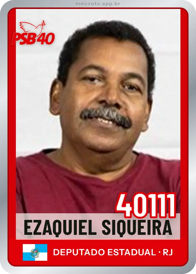 Carta de Ezaquiel Siqueira, número 40111, PSB