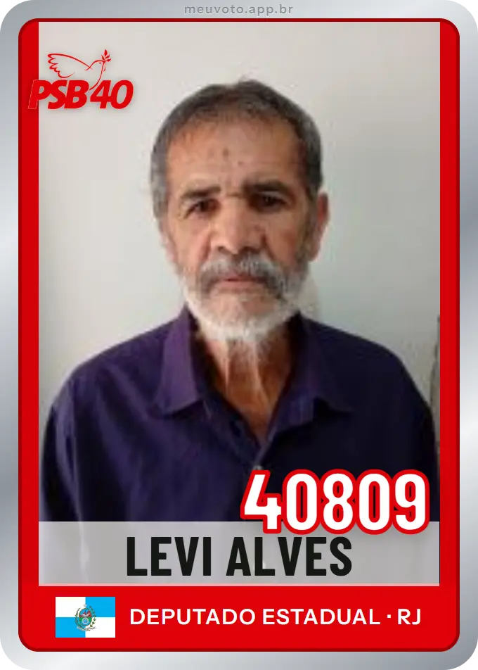 Carta de Levi Alves, número 40809, PSB