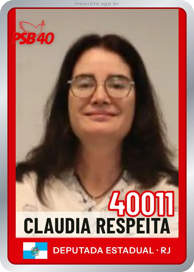 Carta de Claudia Respeita, número 40011, PSB