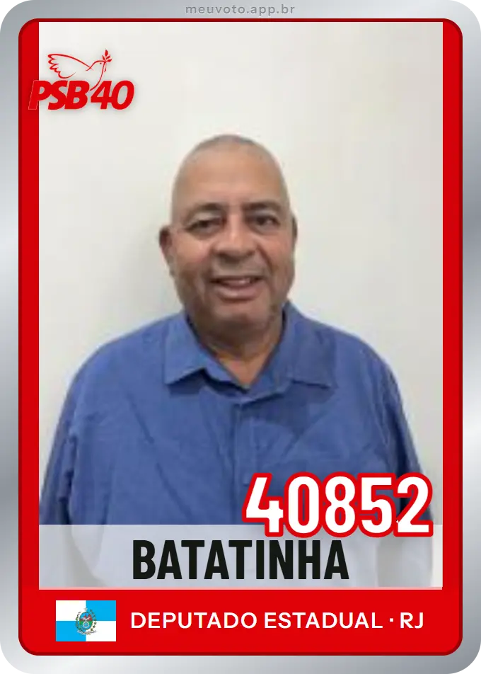 Carta de Batatinha, número 40852, PSB