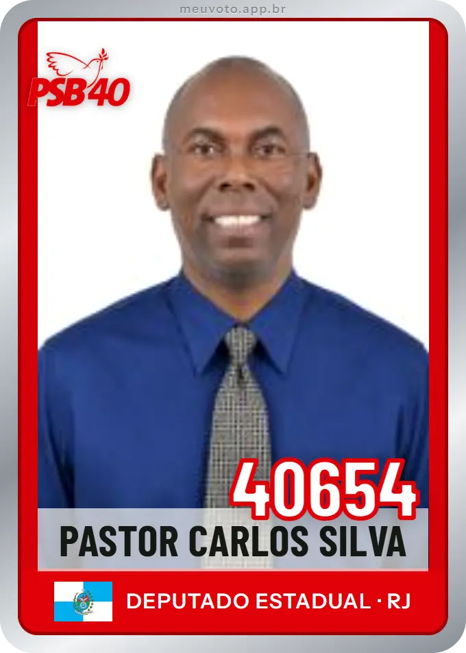 Carta de Pastor Carlos Silva, número 40654, PSB