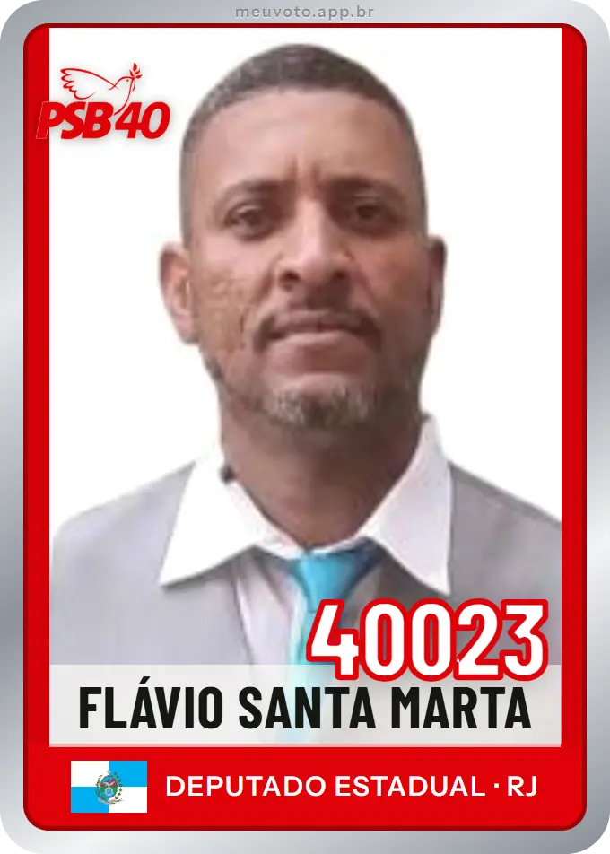 Carta de Flávio Santa Marta, número 40023, PSB