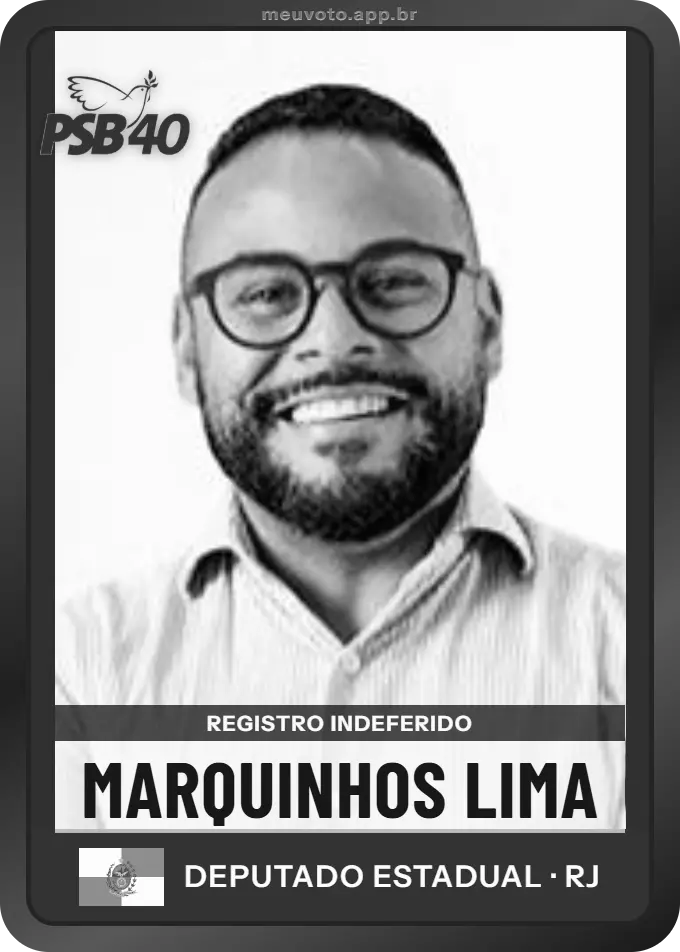 Carta de Marquinhos Lima, PSB. Teve o registro indeferido pelo TSE e não vai à urna.