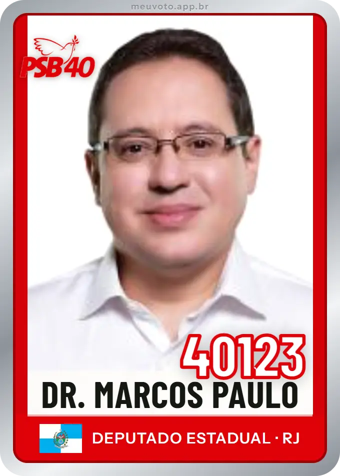 Carta de Dr. Marcos Paulo, número 40123, PSB
