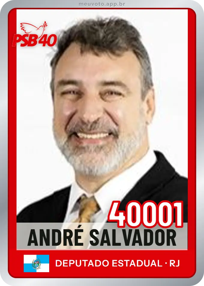 Carta de André Salvador, número 40001, PSB