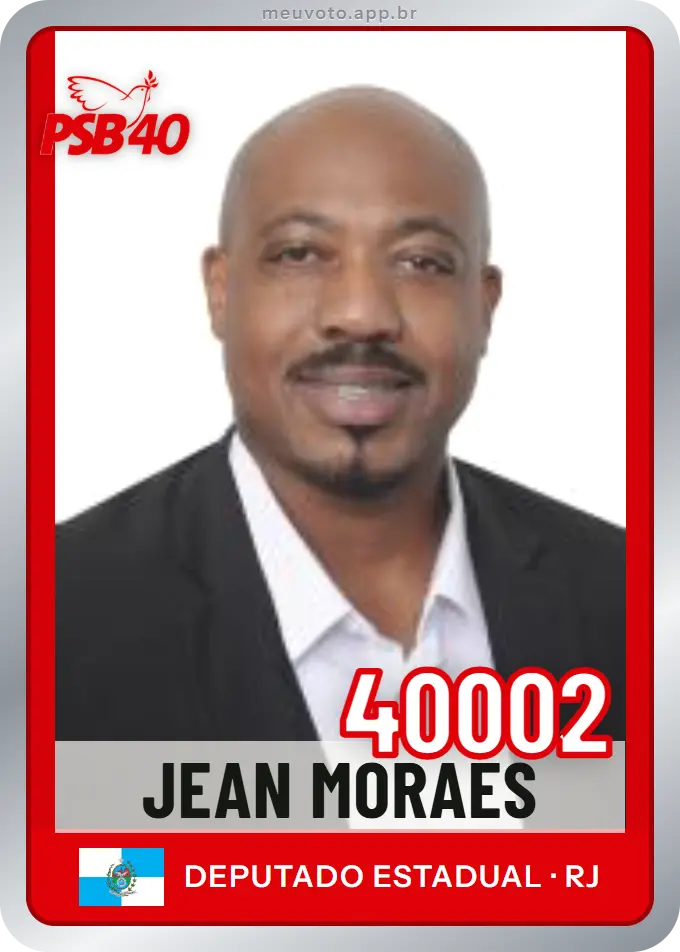 Carta de Jean Moraes, número 40002, PSB