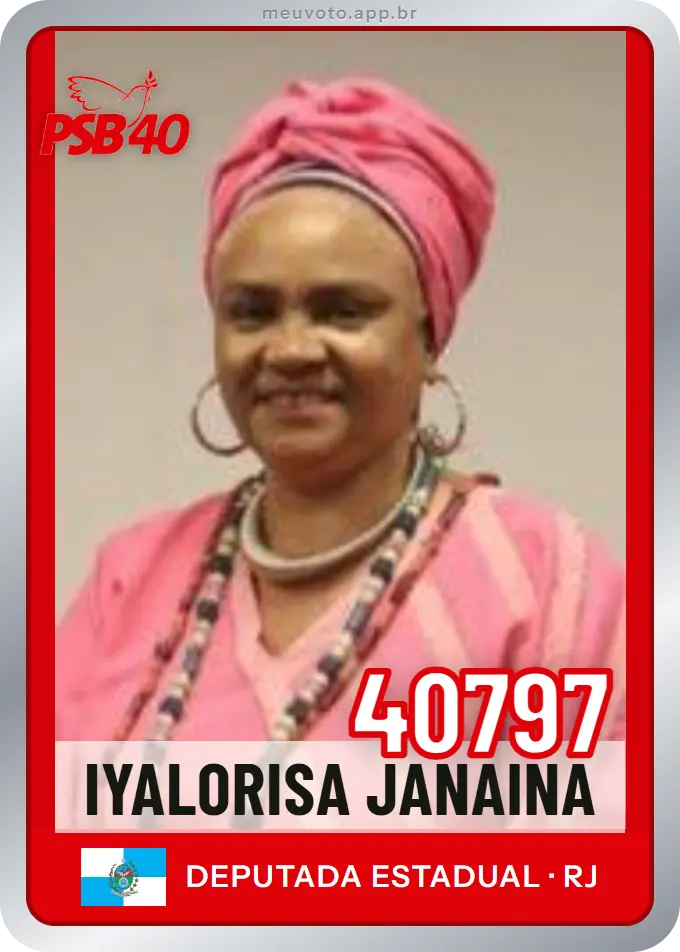 Carta de Iyalorisa Janaina, número 40797, PSB