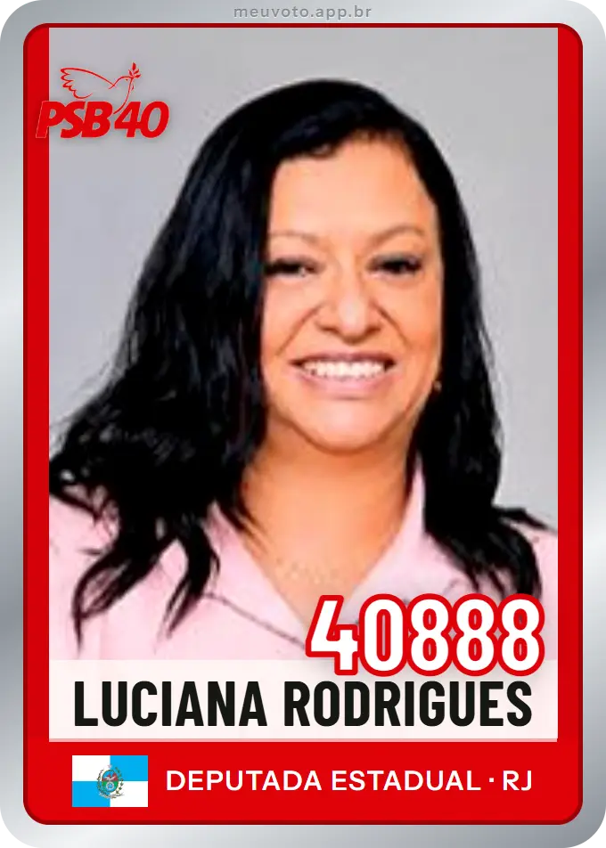 Carta de Luciana Rodrigues, número 40888, PSB