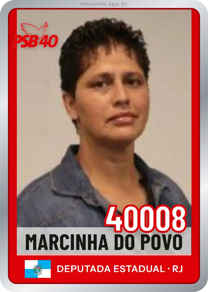 Carta de Marcinha do Povo, número 40008, PSB