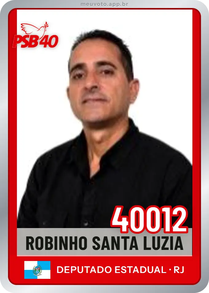 Carta de Robinho Santa Luzia, número 40012, PSB