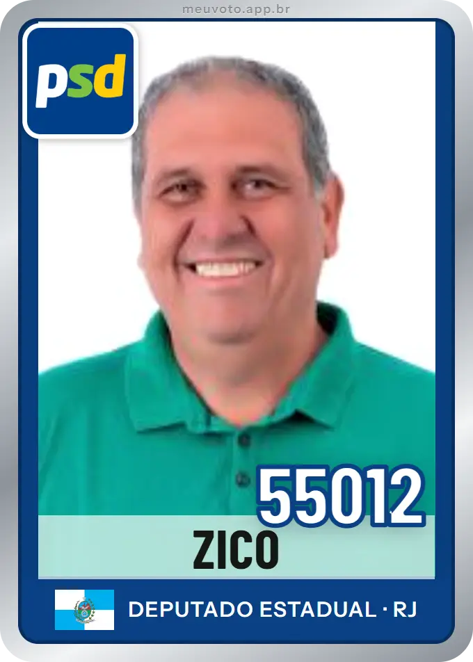 Carta de Zico, número 55012, PSD