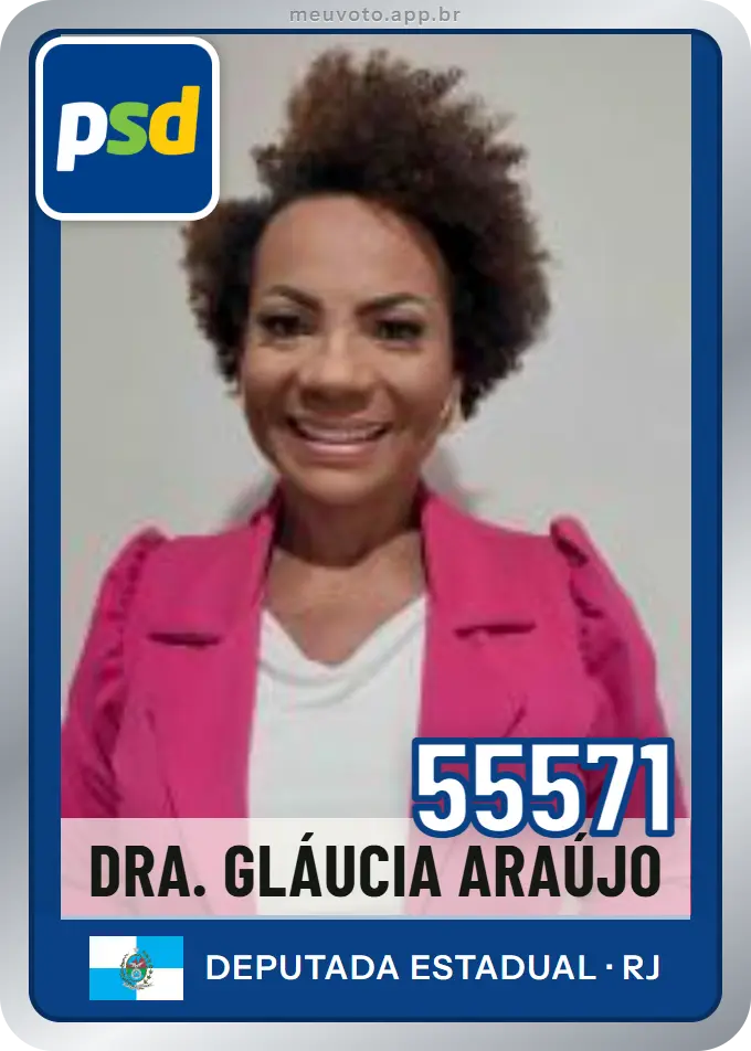 Carta de Dra. Gláucia Araújo, número 55571, PSD