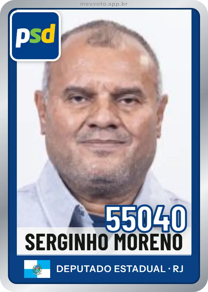 Carta de Serginho Moreno, número 55040, PSD