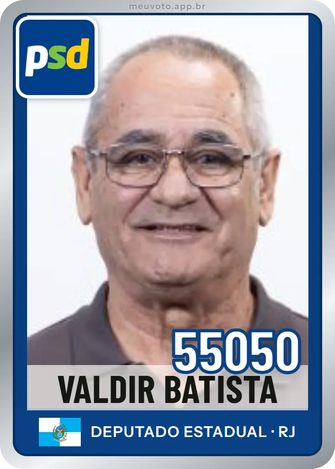 Carta de Valdir Batista, número 55050, PSD