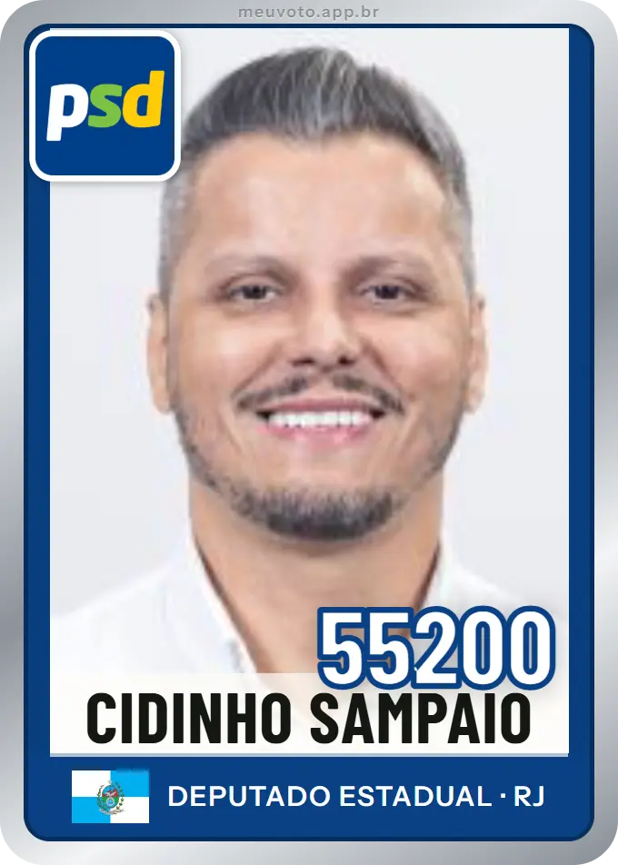 Carta de Cidinho Sampaio, número 55200, PSD