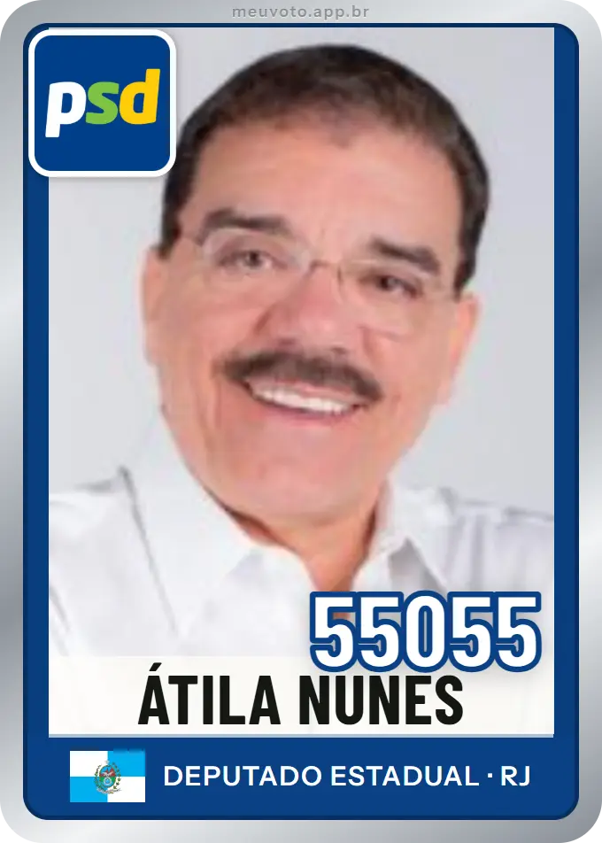 Carta de Átila Nunes, número 55055, PSD