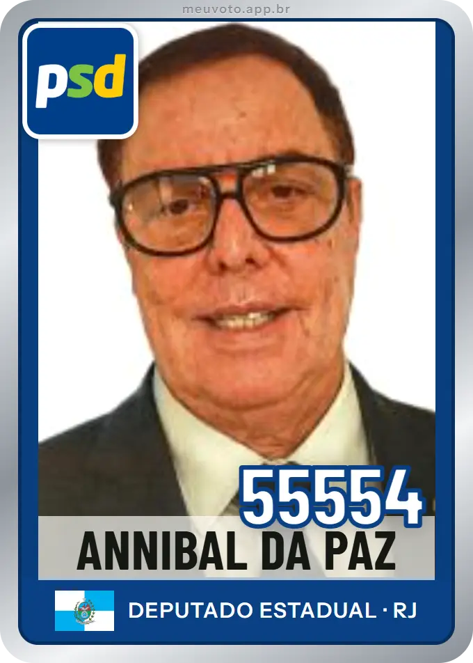 Carta de Annibal da Paz, número 55554, PSD