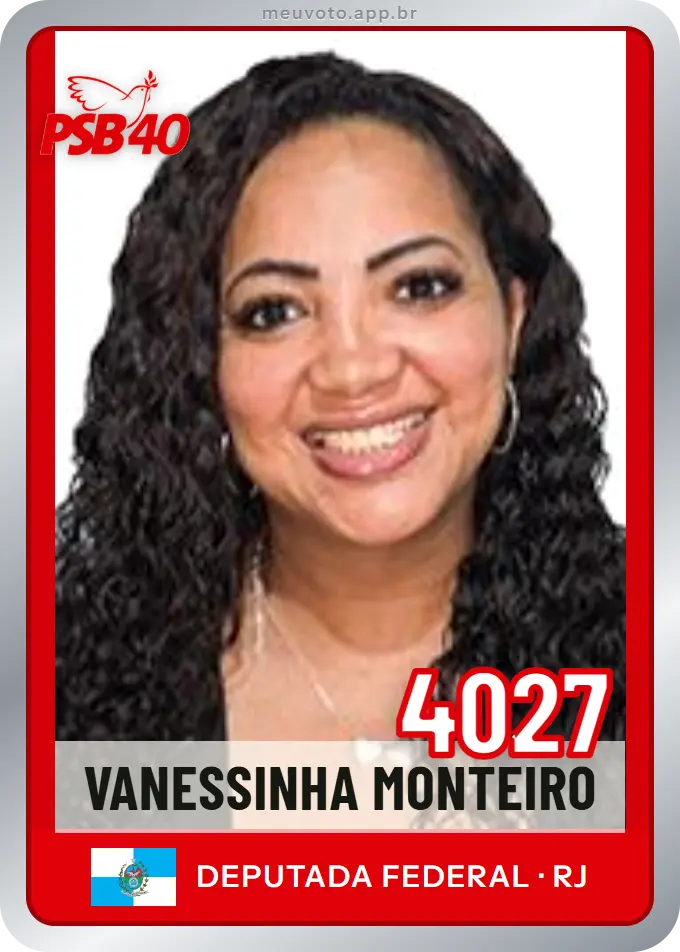 Carta de Vanessinha Monteiro, número 4027, PSB
