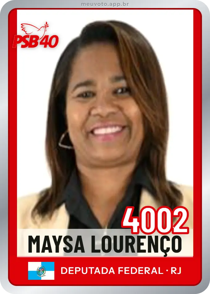 Carta de Maysa Lourenço, número 4002, PSB