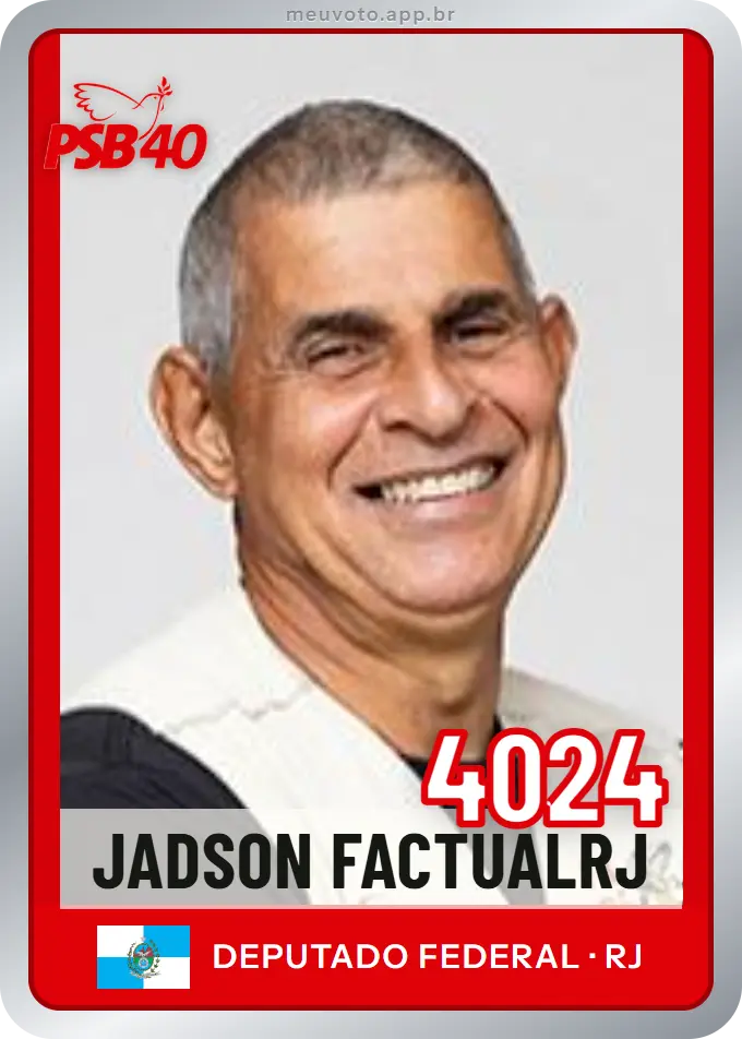 Carta de Jadson Factualrj, número 4024, PSB