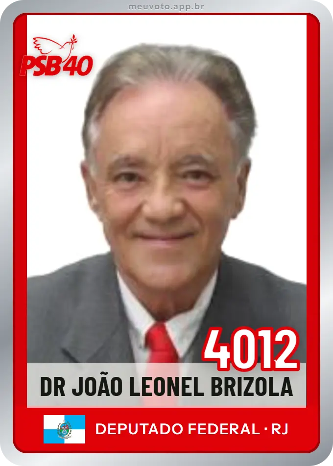 Carta de Dr João Leonel Brizola, número 4012, PSB