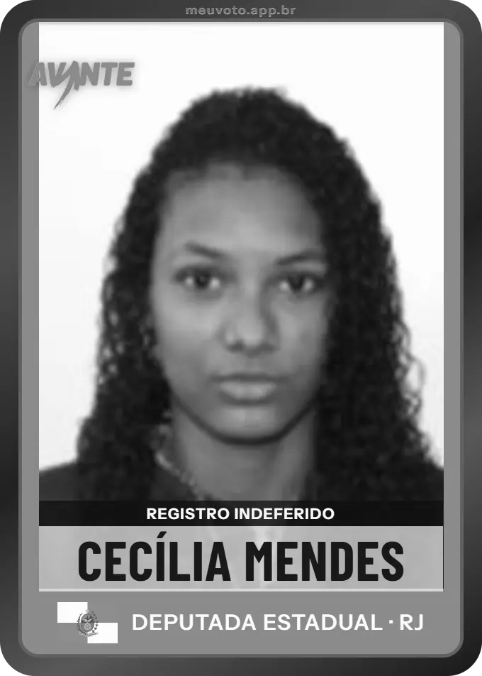 Carta de Cecília Mendes, Avante. Teve o registro indeferido pelo TSE e não vai à urna.