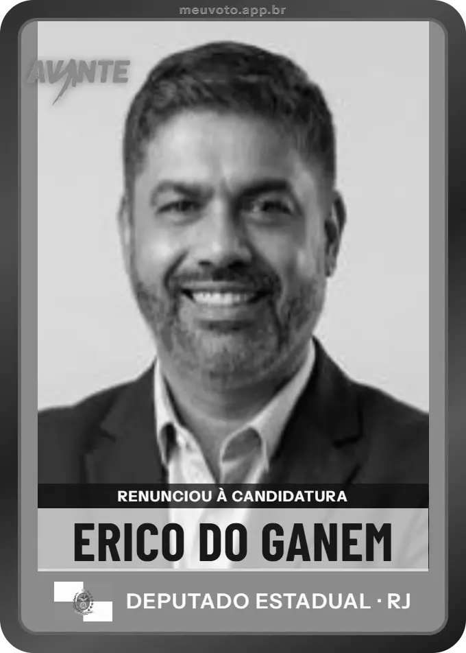 Carta de Erico do Ganem, Avante. Renunciou à candidatura e não vai à urna.