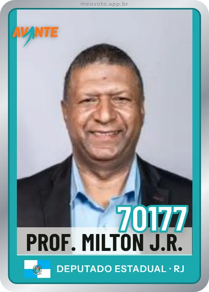 Carta de Prof. Milton J.r., número 70177, Avante