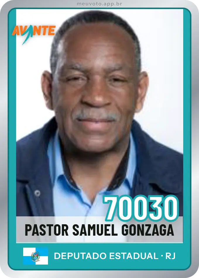 Carta de Pastor Samuel Gonzaga, número 70030, Avante