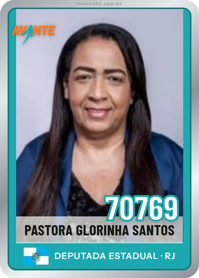 Carta de Pastora Glorinha Santos, número 70769, Avante