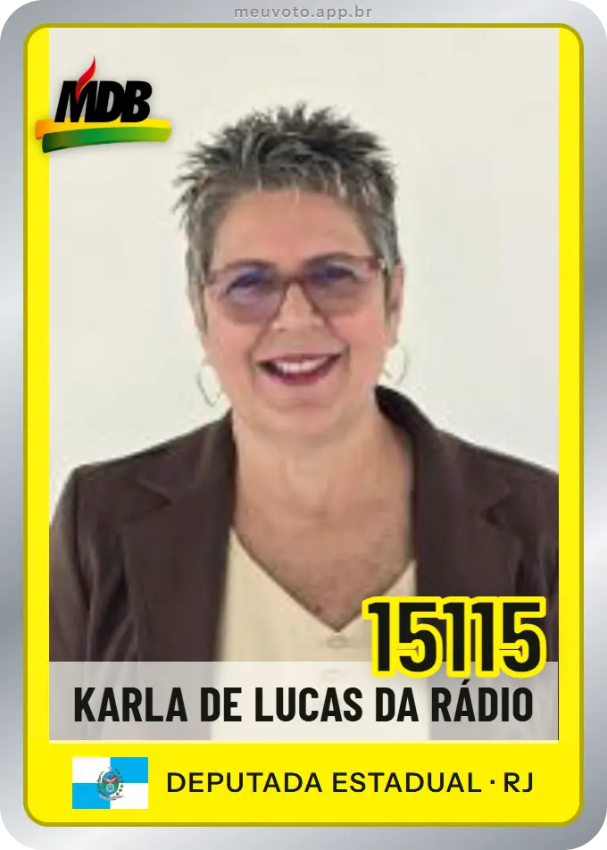 Carta de Karla de Lucas da Rádio, número 15115, MDB