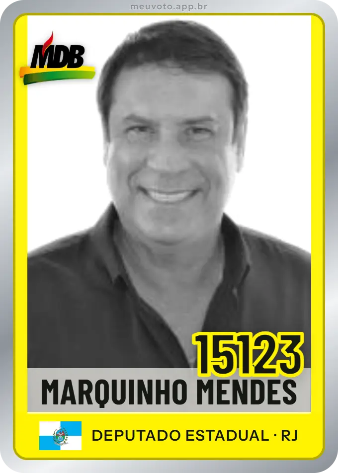 Carta de Marquinho Mendes, número 15123, MDB