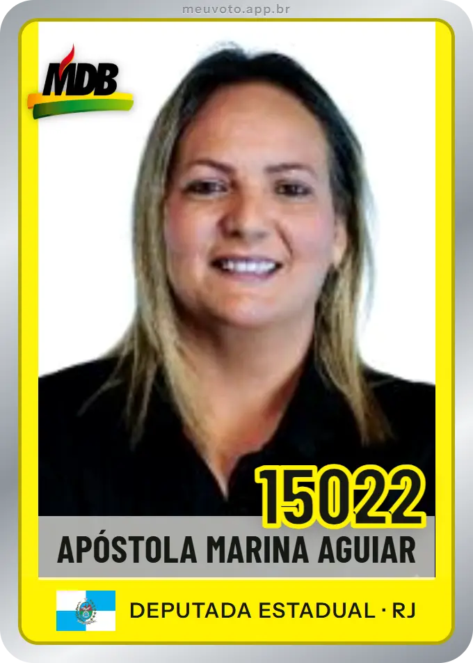 Carta de Apóstola Marina Aguiar, número 15022, MDB