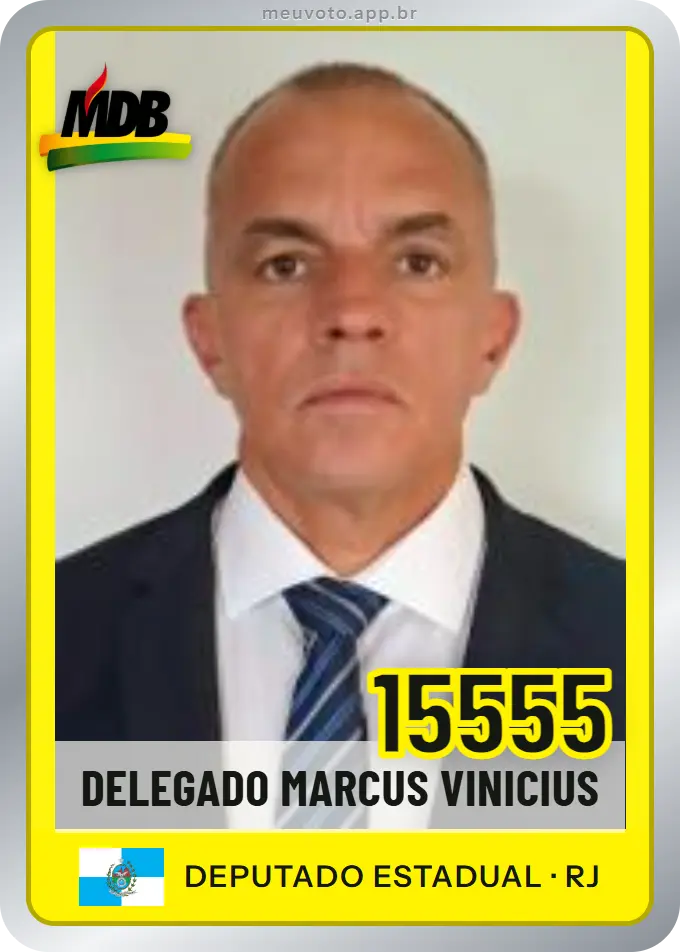 Carta de Delegado Marcus Vinicius, número 15555, MDB