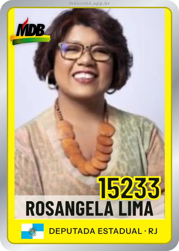 Carta de Rosangela Lima, número 15233, MDB