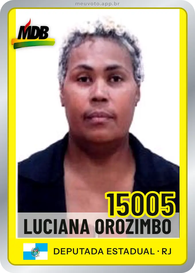 Carta de Luciana Orozimbo, número 15005, MDB