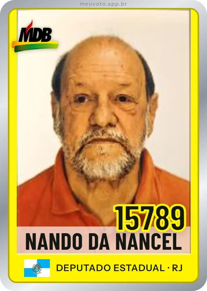 Carta de Nando da Nancel, número 15789, MDB