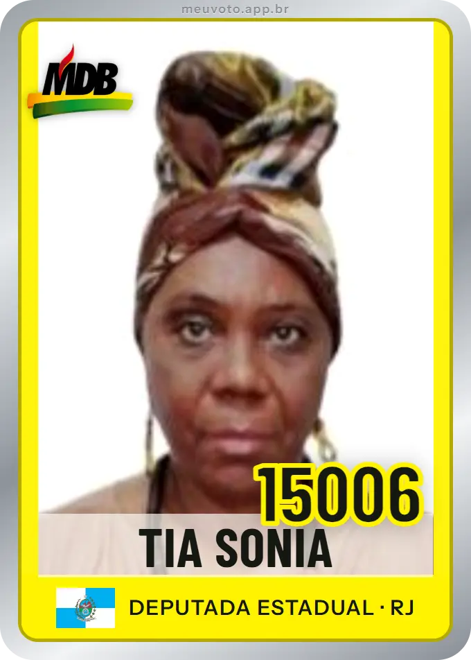 Carta de Tia Sonia, número 15006, MDB