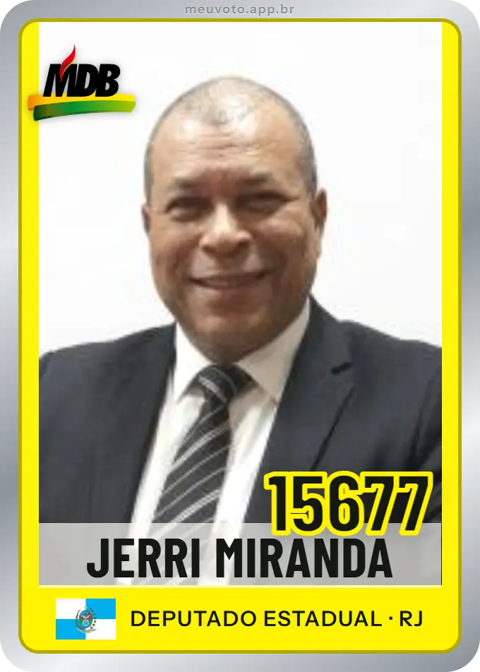 Carta de Jerri Miranda, número 15677, MDB