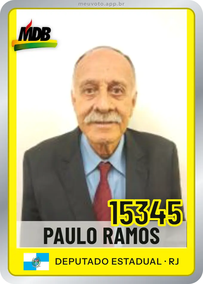 Carta de Paulo Ramos, número 15345, MDB