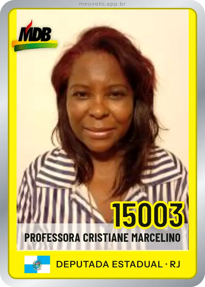 Carta de Professora Cristiane Marcelino, número 15003, MDB